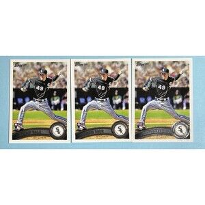 (3) Chris Sale RC #65 Topps -with White Socks Three Cards